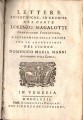 Lettere scientifiche ed erudite del conte Lorenzo Magalotti gentiluomo fiorentino e accademico della Crusca con le annotazioni del Signor Domenico Maria Manni