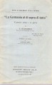 La Germania al di sopra di tutto , il pensiero tedesco e la guerra