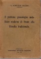 Il problema gnoseologico metafisico moderno di fronte alla filosofia tradizionale