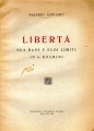 Libertà , sua base e i suoi limiti in Rosmini
