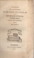 SAGGIO DI LETTERE D'ORAZIO RUCELLAI  E DI TESTIMONIANZE autorevoli in lode e difesa dell'ACCADEMIA DELLA CRUSCA.