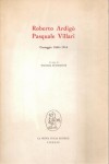 Roberto Ardigò Pasquale Villari carteggio 1868 - 1916