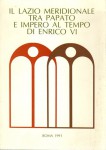 Il Lazio meridionale tra papato e impero al tempo di Enrico VI atti convegno Montecassino