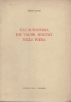 Sull'autonomia dei valori fonetici nella poesia