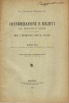Considerazioni e rilievi sul disegno di legge relativo ai provvedimenti per l'esercizio della caccia.Estratto