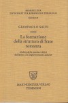 La formazione della struttura di frase romanza ordine delle parole e clitici dal latino alle lingue romanze antiche