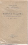 Memorie italiane e problemi della filosofia e della vita