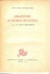 Orazione ai nobili di Lucca a cura di Carlo Dionisotti