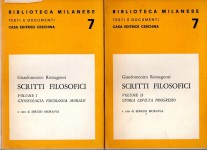 Scritti filosofici , gnoseologia psicologia morale storia civiltà progresso