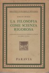 LA FILOSOFIA COME SCIENZA RIGOROSA