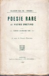 Poesie rare di Pietro Aretino satiriche cavalleresche serie