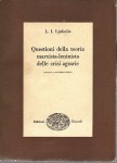 QUESTIONI DELLA TEORIA MARXISTA-LENINISTA DELLE CRISI AGRARIE