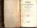 Elementi di filosofia del Barone Pasquale Galluppi da Tropea