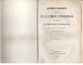 RAPPORTI E DOCUMENTI RELATIVI ALLA PUBBLICA ESPOSIZIONE DEI PRODOTTI DI GIARDINAGGIO E ORTICOLTURA avvenuta a Firenze nel settembre 1852