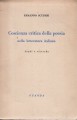 Coscienza critica della poesia nella letteratura italiana studi e ricerche