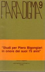 Pardigma 9  studi per Piero Bigongiari in onore dei suoi 75 anni