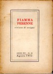 Fiamma Perenne rivista di enigmi Anno XX N 10 Agosto 1952