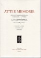 Atti e memorie dell'accademia Toscana di scienze e lettere La Colombaria  volume LXXXVI anno 2021